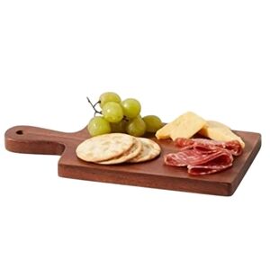 Threshold Arjun Wood Mini Serving Board Brown Rectangular Charcuterie Paddle NEW
